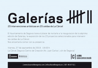 Invitación Galerías VII La Cárcel - Segovia Centro de Creación