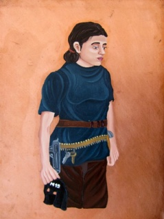 Gabriela Pinilla, La Chiqui, 2014, óleo sobre lámina de cobre, 20 x 15 cm.
