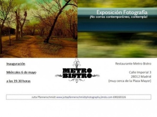 Flyer \"¡No corras contemporáneo, contempla!\" Madrid