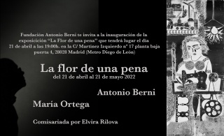 Invitación de la exposición. Cortesía de María Ortega Galvez
