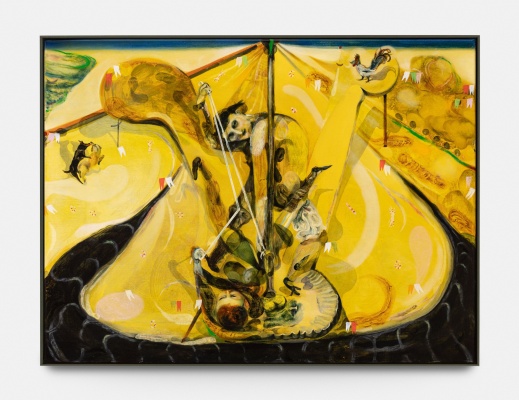 Guglielmo Castelli, Moleque, 2024, oil on canvas, 60 x 80 cm — Imagen cortesía de Mendes Wood DM