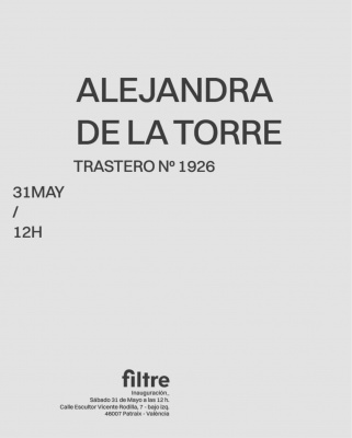 Alejandra de la Torre. Trastero nº 1926