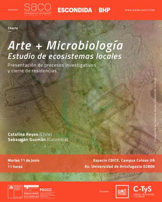 Afiche charla microbiología