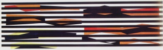 Alejandro Otero, Coloritmo 7 [Colorhythm 7], 1956. Industrial enamel on wood, 17 5/16 x 57 1/4 in.