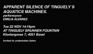 El silencio aparente de las máquinas acuáticas de Tinguely Performance