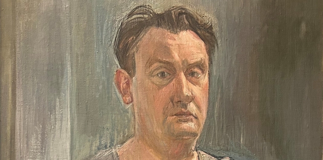 Gaston-Louis Roux. Fragmento del autorretrato de 1951 — Imagen cortesía de la Galeria Joan Gaspar