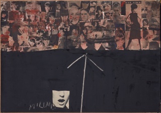 Sin título, 1964, Manolo Millares. Monotipo sobre papel adherido a tablex. 66 x 50 cm. Colección particular. Foto: Joaquín Cortés — Cortesía del Centro Botín