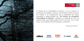 XX Premio de Fotografía Universidad de Murcia - Invitación