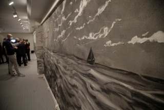 Mural de la exposición "Mar, pequeña inmensidad"