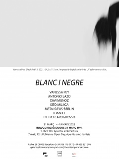 Flyer exposición colectiva Blanc i Negre