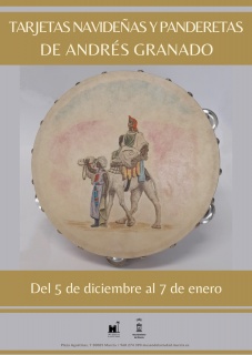Andrés Granado Caballero. Tarjetas navideñas y panderetas de Andrés Granado