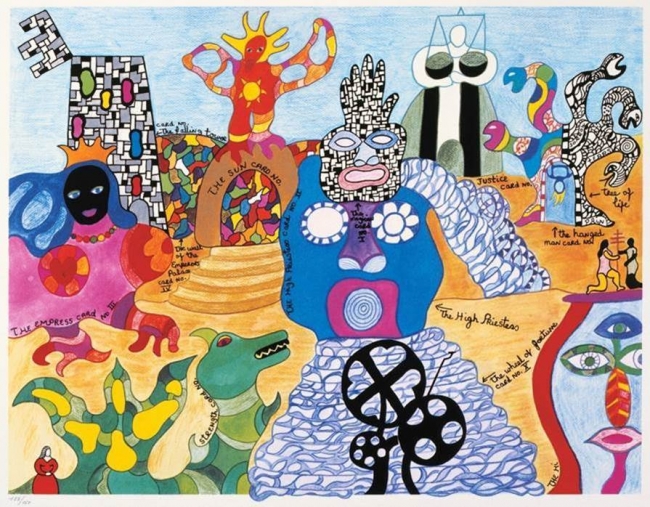 Tarot Garden, 1991. Litografía 60.3 x 80 cm. Niki Charitable Art Foundation — Imagen cortesía de La Casa Encendida