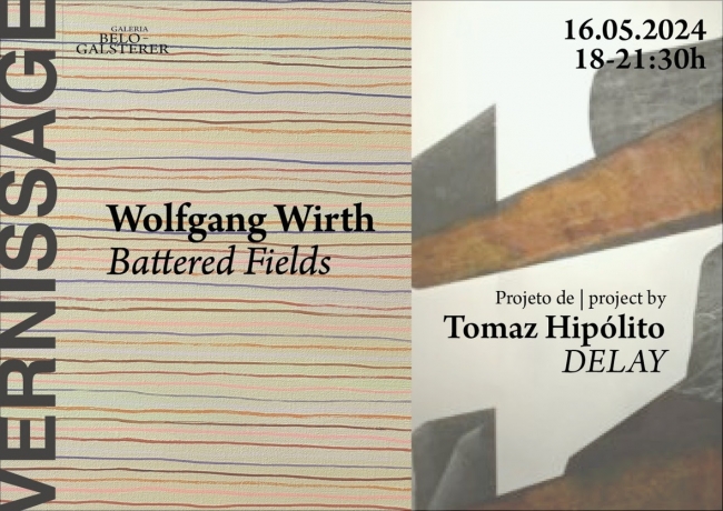 Cartel de las exposiciones Battered Fields & Delay