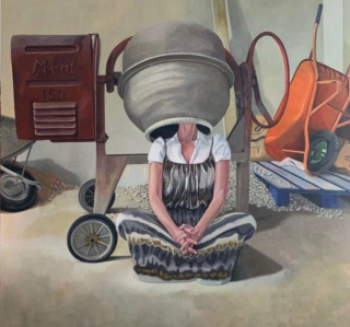 Penélope Clarinha - Brainstorming (Agosto 2020) - Acrílico sobre tela - 150 x 150 cm. — Cortesía de Arte Periférica Galeria