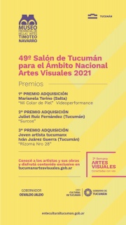 Resultado del 49º Salón de Tucumán para el Ámbito Nacional - Artes Visuales 2021