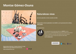 Invitación de la inauguración de Montse Gómez-Osuna