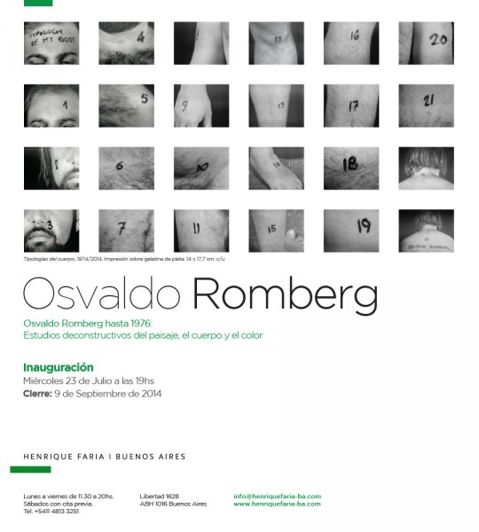 Osvaldo Romberg hasta 1976: Estudios deconstructivos del paisaje, el cuerpo y el color