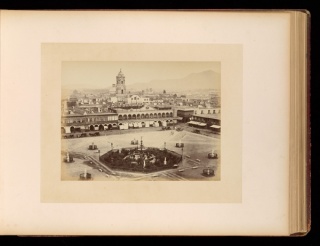 Courret Brothers ( Eugenio Courret, France, 1841-190?) (Aquiles Courret, France, 1830-?) Place d’Armes, Lima, from the album Views of Chile and Peru, ca. 1868. Getty Research Institute, 96.R.1.