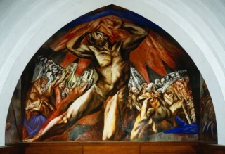 José Clemente Orozco, Prometheus, 1930. Fresco, 240 x 342 inches (610 x 869 cm), Pomona College, Claremont, CA, Photo Courtesy: Schenck & Schenck, Claremont, CA