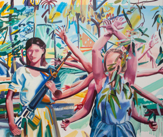 "Yo soy montaña", óleo sobre lienzo, 100 x 120 cm, Blanca Gracia, 2020 — Cortesía de Twin Gallery