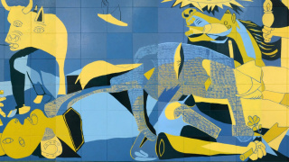 Beatriz González, Mural para fábrica socialista (detail), 1981. Courtesy of: Colección de Arte del Museo de Arte – Dirección de Patrimonio Cultural – Universidad Nacional de Colombia. Photo: Wilmar Lozano