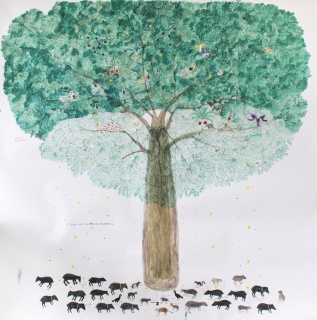 Abel Rodriguez, El árbol de la vida y la abundancia, 2019