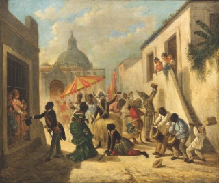 Victor Patricio Landaluze, “Día de los reyes en La Habana”, ca. 1860–1880  Cortesía del Museo Nacional de Bellas Artes, La Habana.