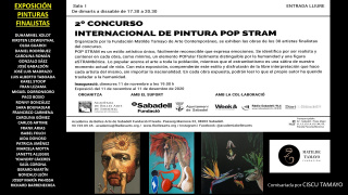 Flyer exposición 2º Concurso Internacional de Pintura Pop Stram.