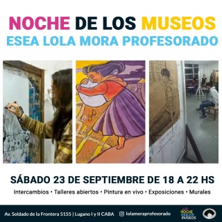 Noche de los Museos. Profesorado Lola Mora