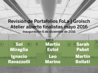 Revisión de Portafolios FoLa | Grolsch. Atelier abierto finalistas mayo 2016