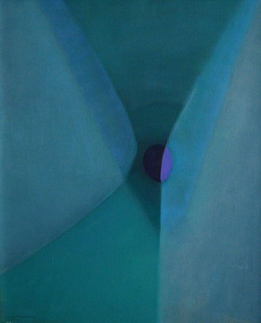 María Paz Jiménez: Sin título, Óleo / lienzo, 65 x 54 cm. Firmado, Sin fecha. Circa 1966 - 1968