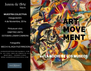 ART MOVEMENT, inauguración sábado 4 de Noviembre, 20 hs