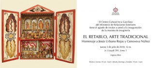 El retablo, arte tradicional. Imagen cortesía Centro Cultural Inca Garcilaso del Ministerio de Relaciones Exteriores