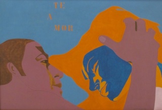 Judith Lauand - ''Até a Morte'', Acervo 317, Acrílica sobre Tela, Ano 1969, 105 x 70 cm.
