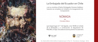 Invitación Exposición Nómada de Christian Mera