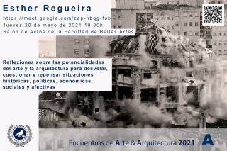 Cartel conferencia Esther Regueira - Curso Arte y Arquitectura