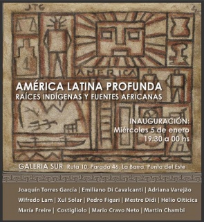 Cartel de "América Latina Profunda: Raíces indígenas y Fuentes africanas"