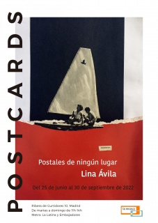 Cartel Postcards. Postales de ningún lugar. Lina Ávila