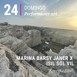 performance site specific de Marina Barsy Janer x Isil Sol Vil en TERRITORI Ibiza 2023