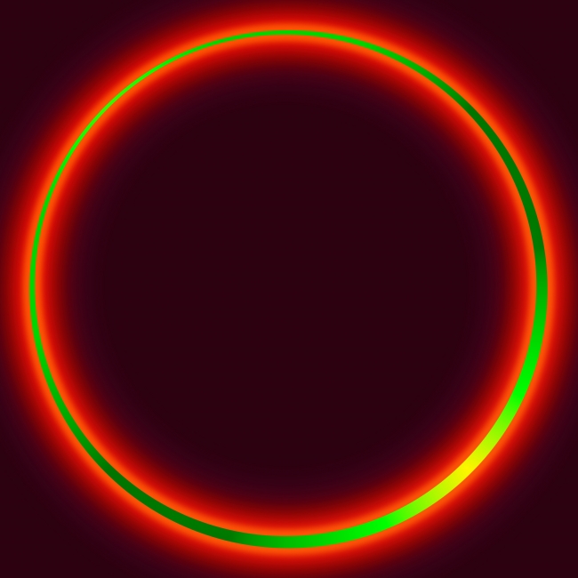 Amaterasu, 2024, acrílico sobre lienzo, 170 x 170 cm.