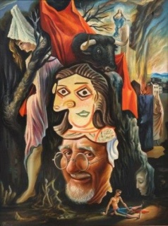 Cândido da Costa Pinto, Coisas Espanholas, 1947, Óleo sobre madeira, 81 x 60 cm.