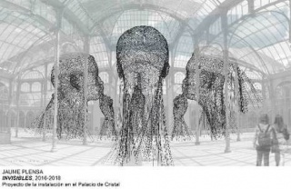 Jaume Plensa. Invisibles, 2016-2018. Proyecto de instalación en el Palacio de Cristal — Cortesía del MNCARS