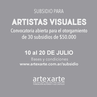 Subsidio para artistas visuales ArtexArte