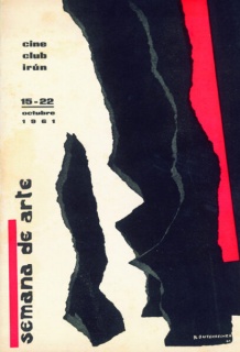 Néstor Basterretxea. Cartel para la I Semana de Arte, organizada por el Cine Club Irun, octubre 1961. Archivo Municipal de Irun. Ayuntamiento de Irun