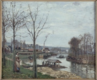 Camille Pissarro, La Seine à Port-Marly, le lavoir, 1872. Musée d’Orsay, París