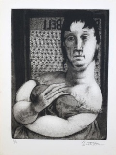 Federico Castellón, Ring Bell, c.1950, aguafuerte, aguatinta, 20,2 x 15 cm. 37/50