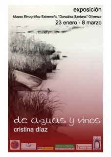Cartel exposición \"De Aguas y Vinos\"