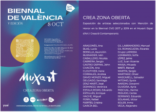 Exposición "Crea Zona Oberta"- V Biennal de València Ciutat Vella Oberta 2021- en el Muxart Espai d'Art i Creació Contemporanis, Martorell, Barcelona