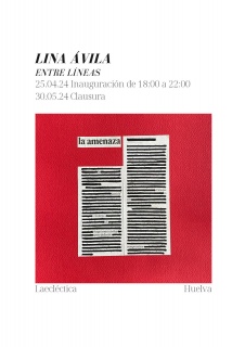 Cartel "Entre líneas" de Lina Ávila en LAECLÉCTICA