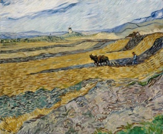 Vincent van Gogh, Enclosed Field with Ploughman, 1889. Cortesía del Museum of Fine Arts, Boston. Legado de William A. Coolidge